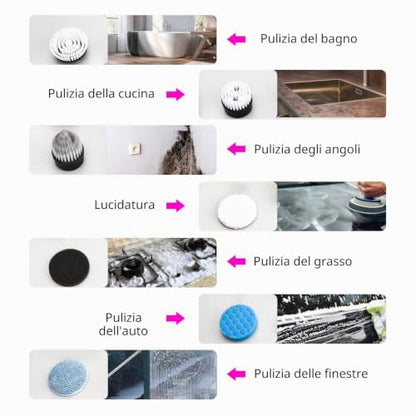 Easy casa Spazzola Elettrica Ricaricabile 7 in 1